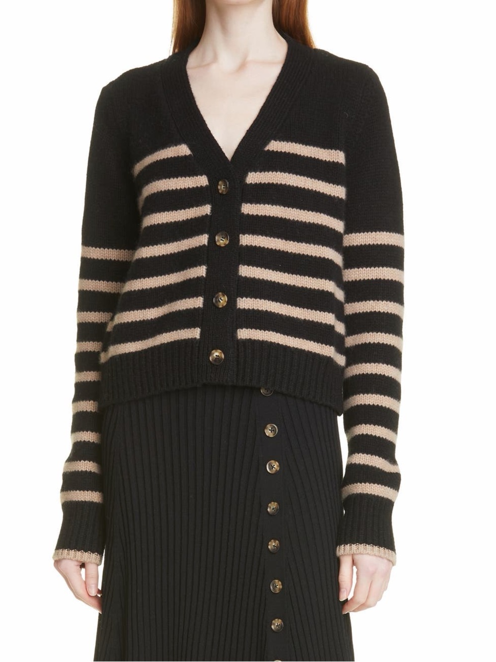 La Ligne Mini Marin Stripe V-Neck Cardigan